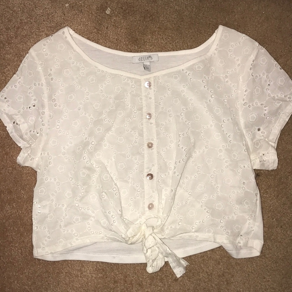 Delia’s White Crop Top